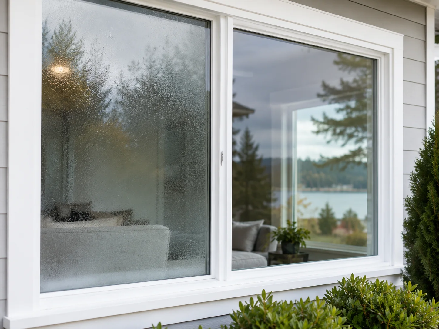 Foggy insulated glass unit before replacement