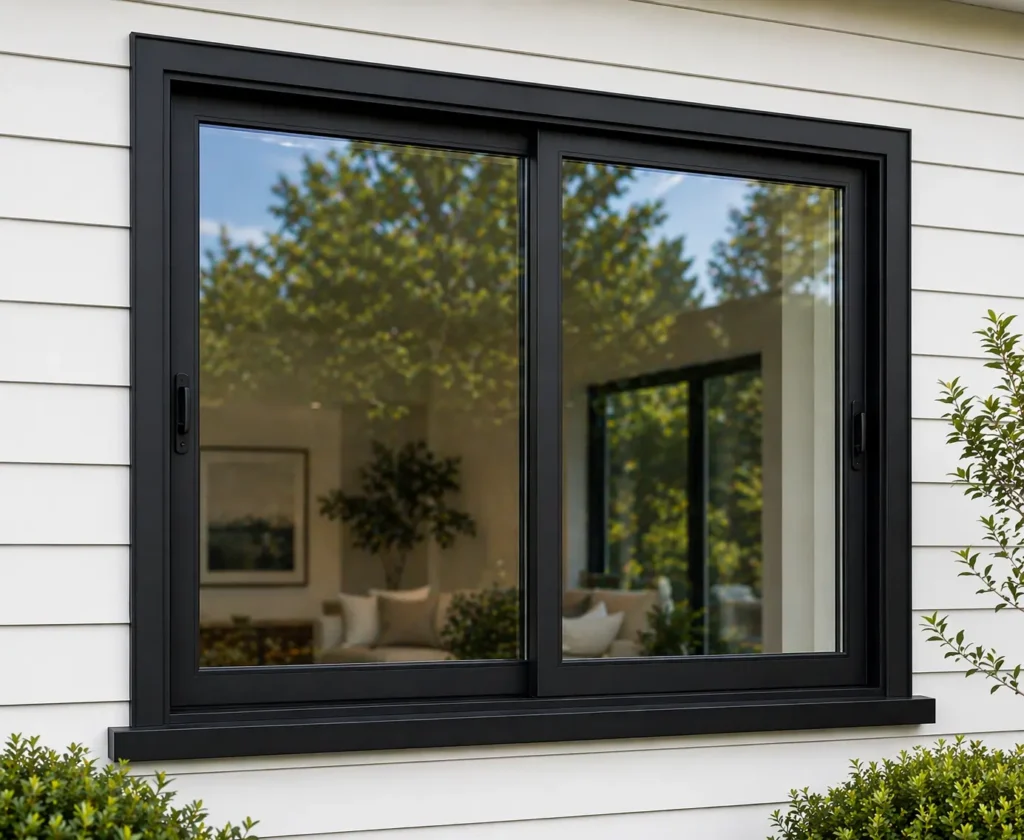 Horizontal sliding vinyl replacement window